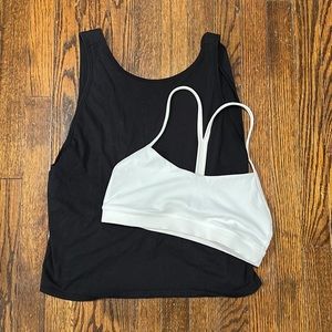 Lululemon Tank and Y Sports Bra